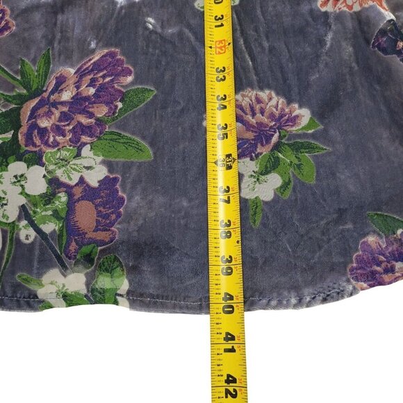 Lulus‎ Womens Floral Velvet Burnout Midi Dress S Cottagecore Fairy Strechy - Picture 9 of 9